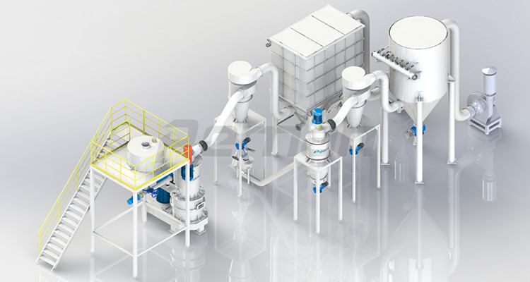 超細機械粉碎機+氣流分級機系統(tǒng)流程圖2
